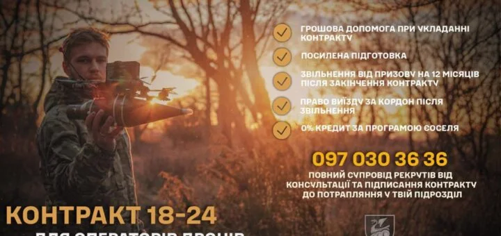 Морпіхи запрошують операторів дронів за програмою «Контракт 18-24»