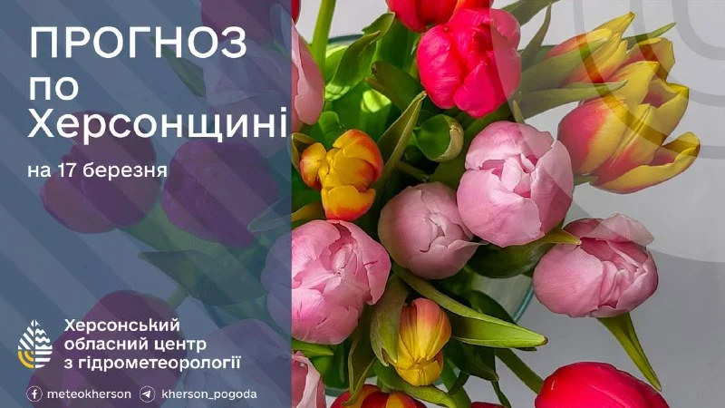 Тепла погода без опадів: прогноз на 17 березня для Херсонщини