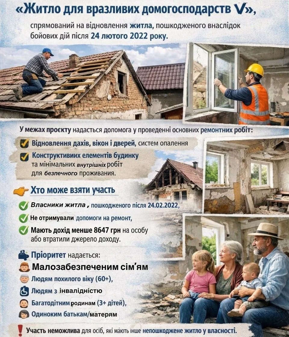 Допомога на ремонт житла: як жителям Бериславського району отримати підтримку