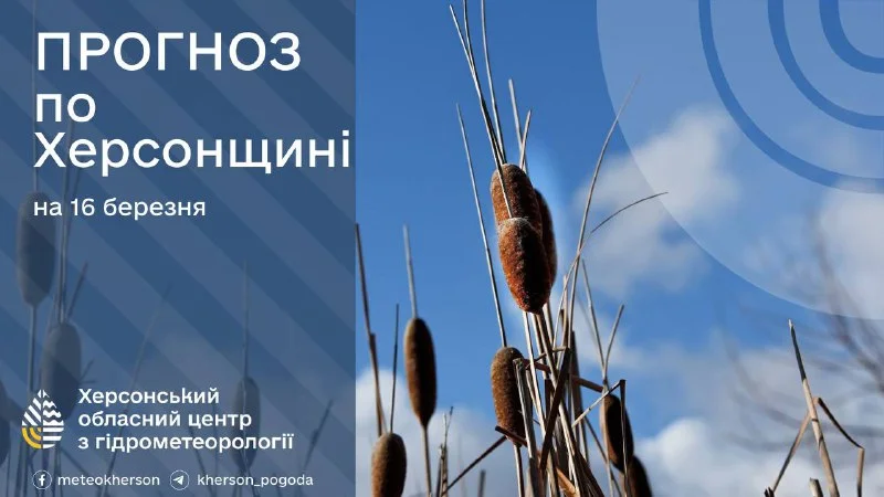 На Херсонщині 16 березня очікується тепла та безхмарна погода