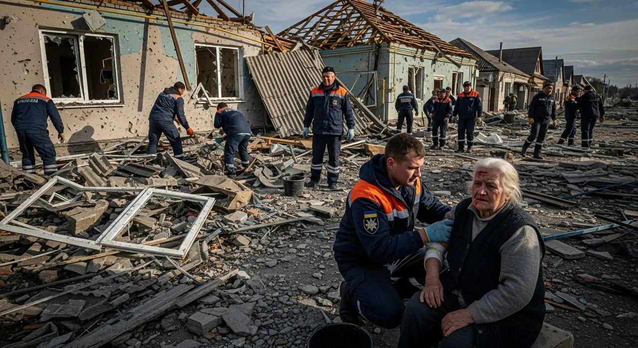 Обстріл Корабельного району Херсона: пошкоджено будинки, поранено жінку