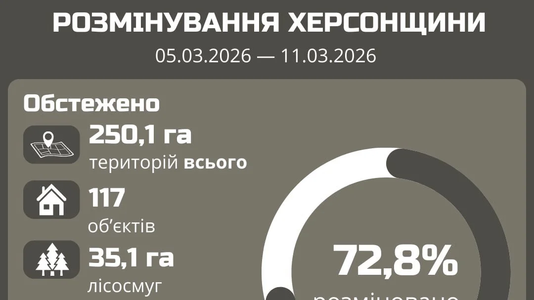 На Херсонщині за тиждень знешкодили майже 500 вибухонебезпечних предметів