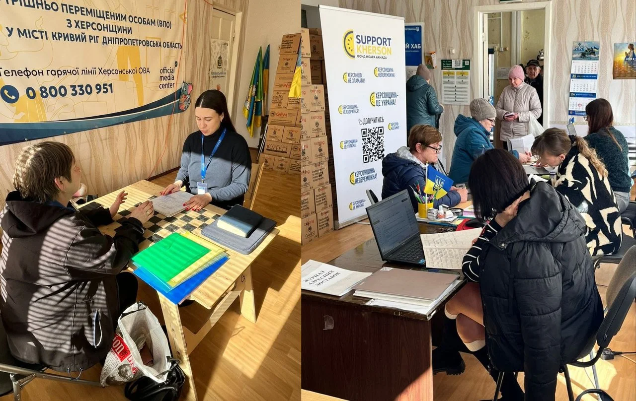 Понад 1100 наборів допомоги отримали херсонці у Кривому Розі
