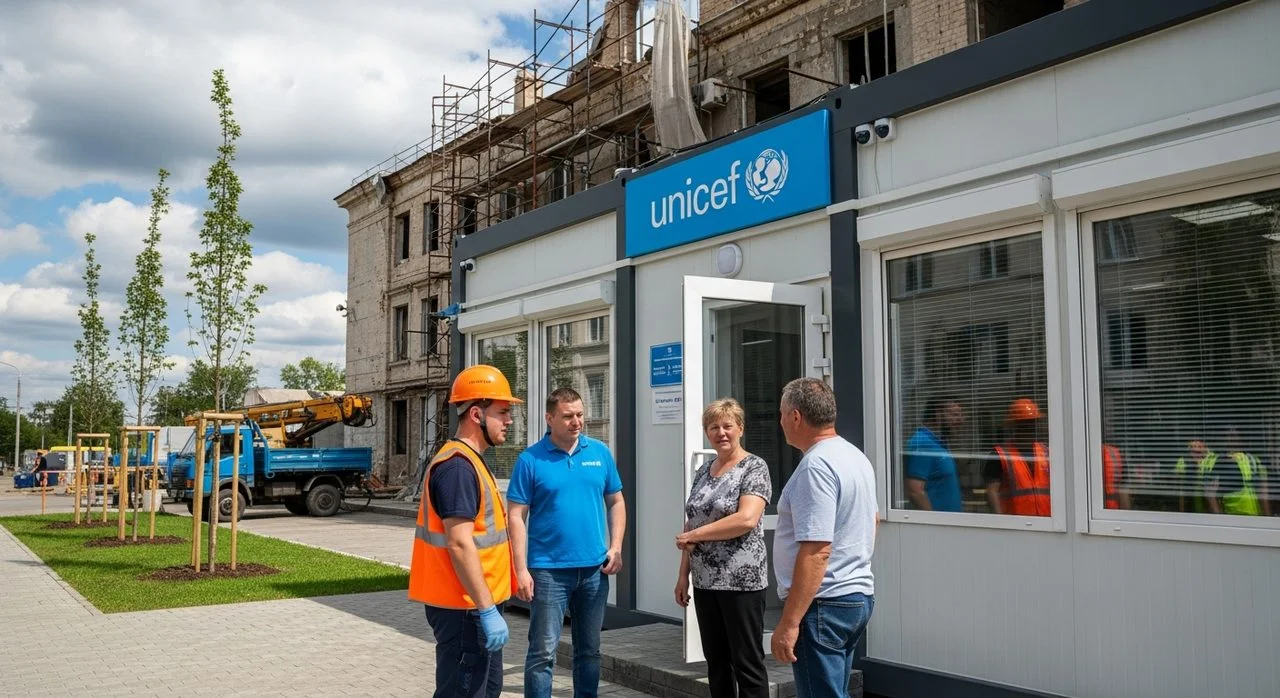 Херсонський водоканал отримав модульний офіс від UNICEF для роботи