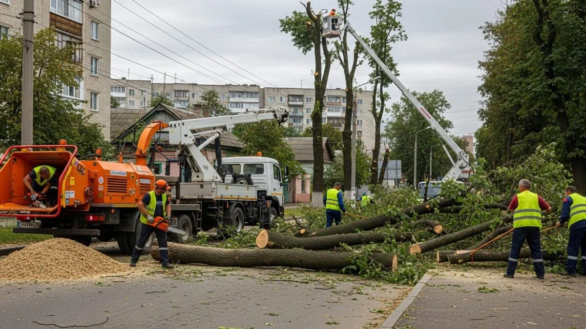 У Херсоні ліквідували наслідки вчорашньої негоди в Центральному районі