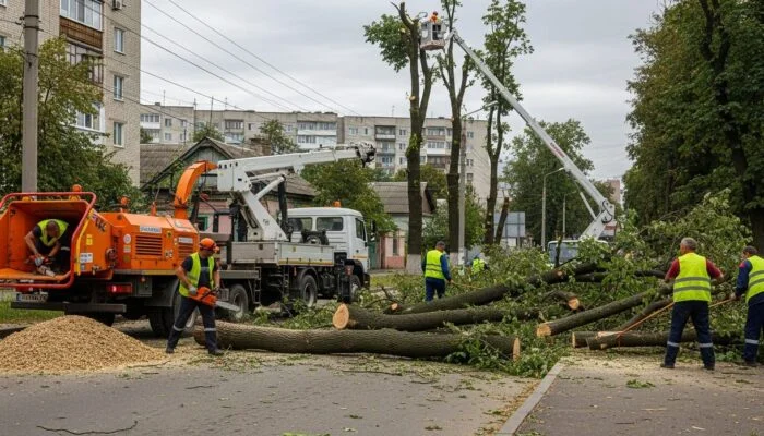 У Херсоні ліквідували наслідки вчорашньої негоди в Центральному районі