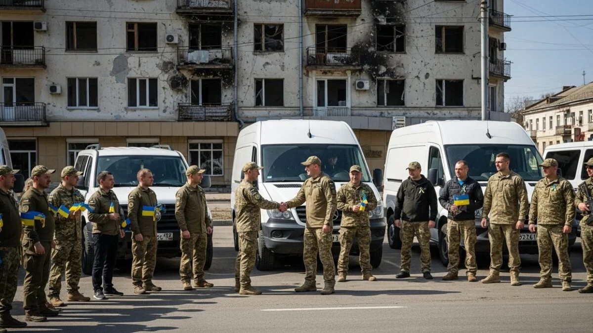Херсонщина отримала сім авто від Литви для військових та гумдопомоги