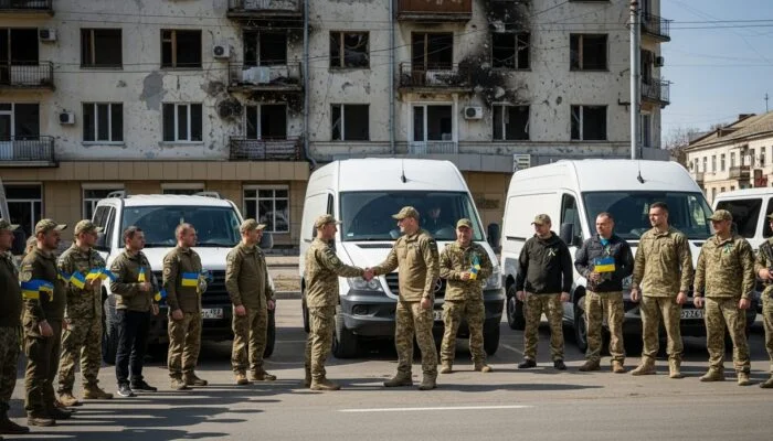 Херсонщина отримала сім авто від Литви для військових та гумдопомоги